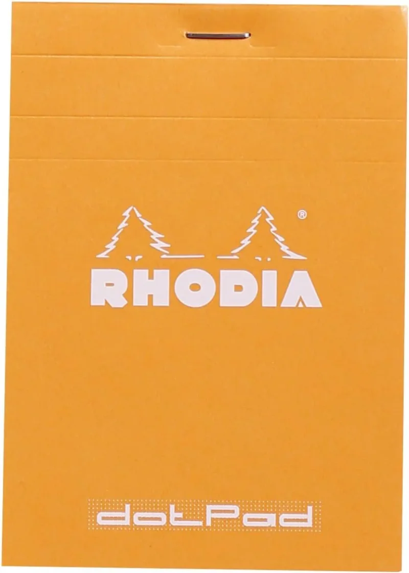 Rhodia dotPad - gehefteter Block No.12 - 8,5x12cm, 80 Blatt dot/punktkariert 80g - Orange