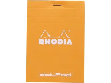 Rhodia dotPad - gehefteter Block No.12 - 8,5x12cm, 80 Blatt dot/punktkariert 80g - Orange
