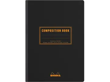 Rhodia Composition Book A5, 80 Blatt kariert - Schwarz