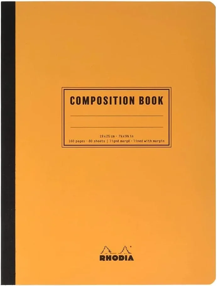Rhodia Composition Book B5, 80 Blatt liniert mit Rand - Orange