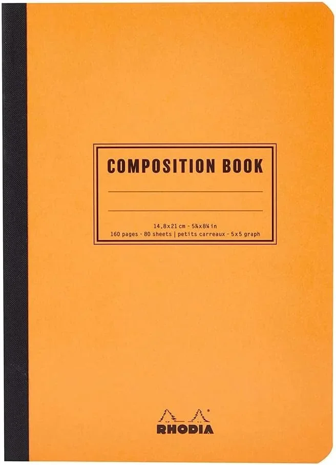 Rhodia Composition Book A5, 80 Blatt kariert - Orange