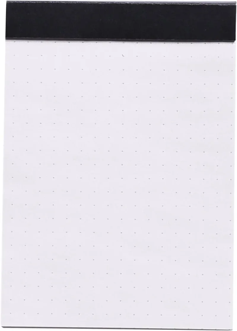 Rhodia dotPad - gehefteter Block No.12 - 8,5x12cm, 80 Blatt dot/punktkariert 80g - Schwarz