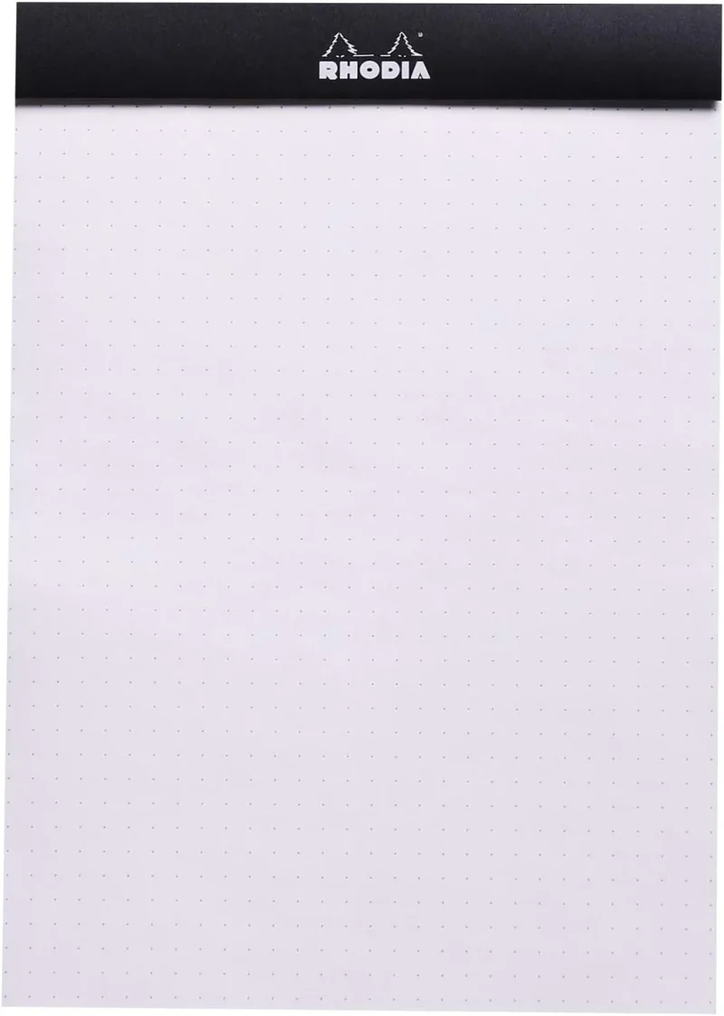 Rhodia dotPad - gehefteter Block No.16 A5, 80 Blatt dot/punktkariert - Schwarz