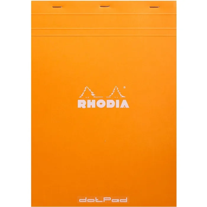 Rhodia dotPad - gehefteter Block No.18 A4 - 21 x 29,7 cm, 80 Blatt dot/punktkariert - Orange