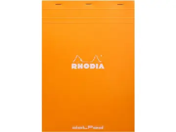 Rhodia dotPad - gehefteter Block No.18 A4 - 21 x 29,7 cm, 80 Blatt dot/punktkariert - Orange