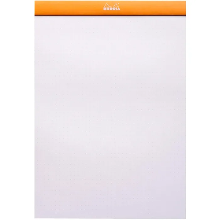 Rhodia dotPad - gehefteter Block No.18 A4 - 21 x 29,7 cm, 80 Blatt dot/punktkariert - Orange