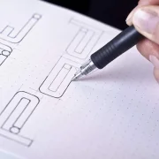 Rhodia dotPad - gehefteter Block No.19 A4+ - 21 x 31,8cm, 80 Blatt dot/punktkariert - Orange