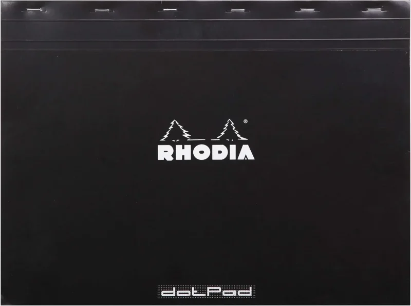 Rhodia dotPad - gehefteter Block No.38 A3+ - 42 x 31,8cm, 80 Blatt dot/punktkariert - Schwarz