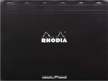 Rhodia dotPad - gehefteter Block No.38 A3+ - 42 x 31,8cm, 80 Blatt dot/punktkariert - Schwarz