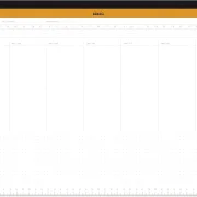 Rhodia undatierte Schreibunterlage mit Wochenplaner A3+