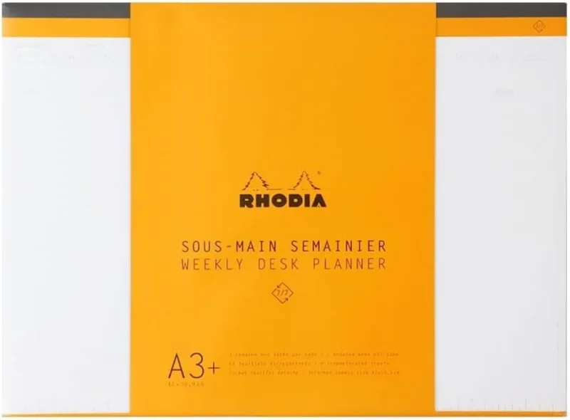 Rhodia undatierte Schreibunterlage mit Wochenplaner A3+