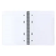 Rhodiactive Greenbook Doppelspiralbuch A5+, 16x21cm, 80 Blatt liniert mit Kopfleiste - aus Recycling-PP