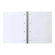 Rhodiactive Greenbook Doppelspiralbuch A4+, 22,5x29,7cm 80 Blatt kariert mit Kopfleiste - aus Recycling-PP